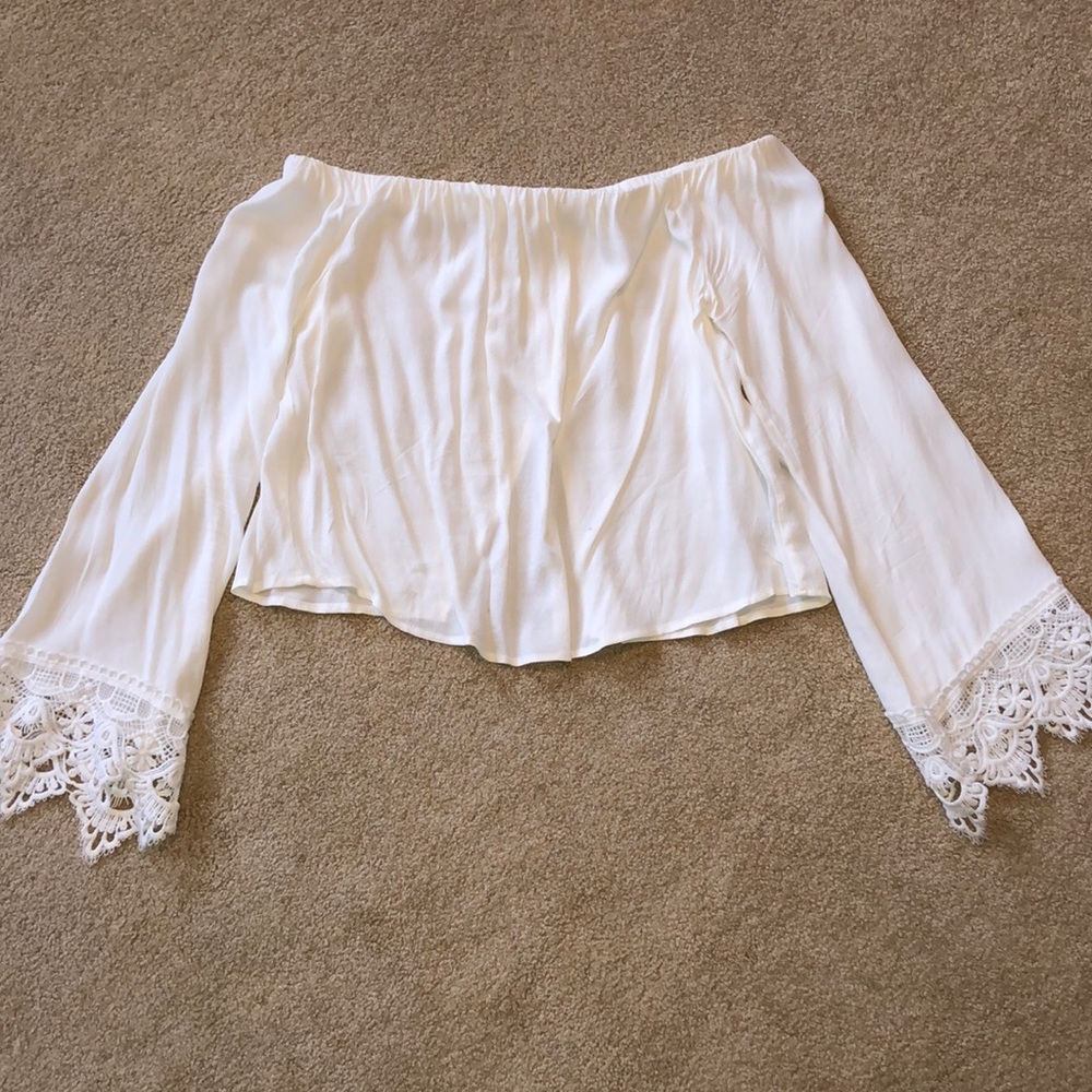 White off the shoulder top